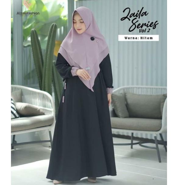 READY ZAILA SYARI GAMIS SYARI PLUS KHIMAR CERUTY UKURAN S M L XL XXL XXXL 4XL BUSUI POLOS MAXI DRESS