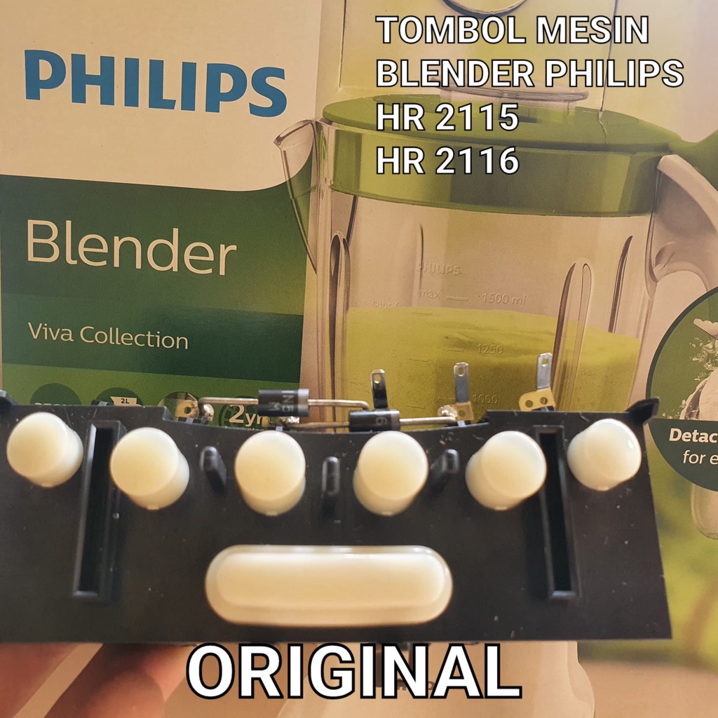 TOMBOL BLENDER PHILIPS ORIGINAL HR 2115 HR 2116 TOMBOL ON OF