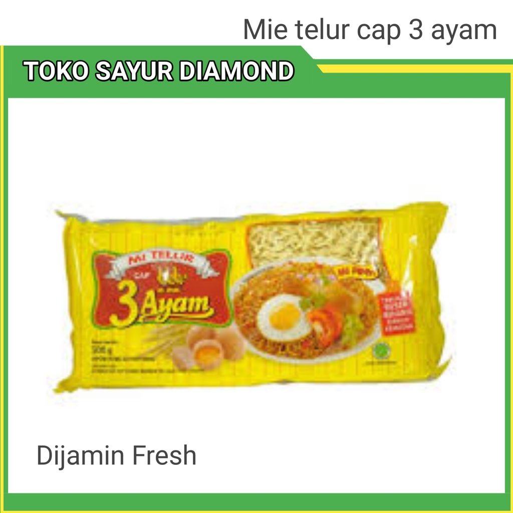 

Mie Telur Cap 3 Ayam 200 Gram Per Bungkus