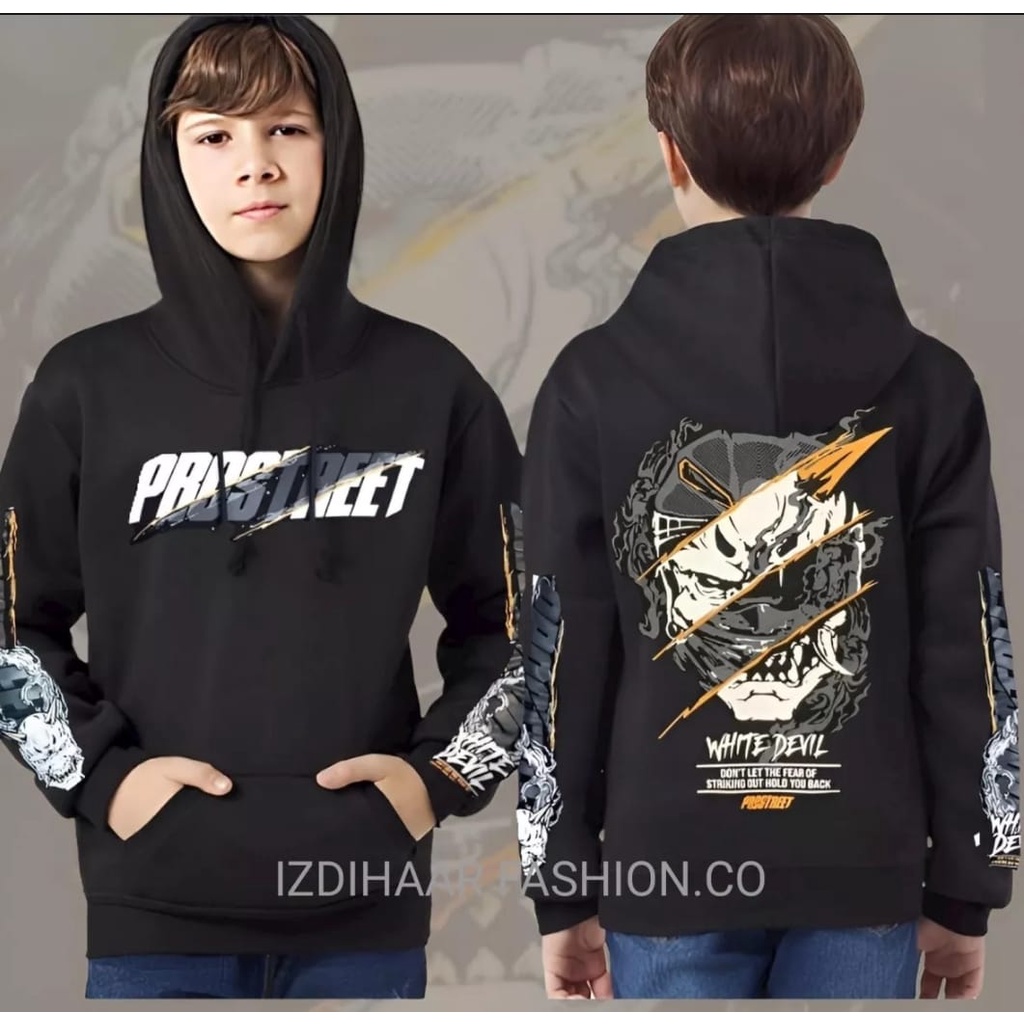 (cod)- Jaket Sunmori Anak anak Prostreet With Devil - Hoodie Raching With Devil Guardian Riders/sweater murah/musim dingin/musim panas Anak anak Terbaru (Bisa COD)
