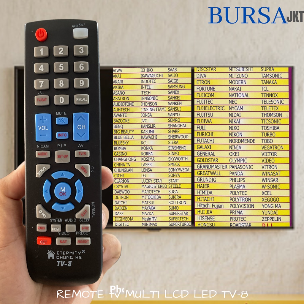 REMOTE TV TABUNG LCD LED MULTIFUNGSI CHUNGHE TV 8