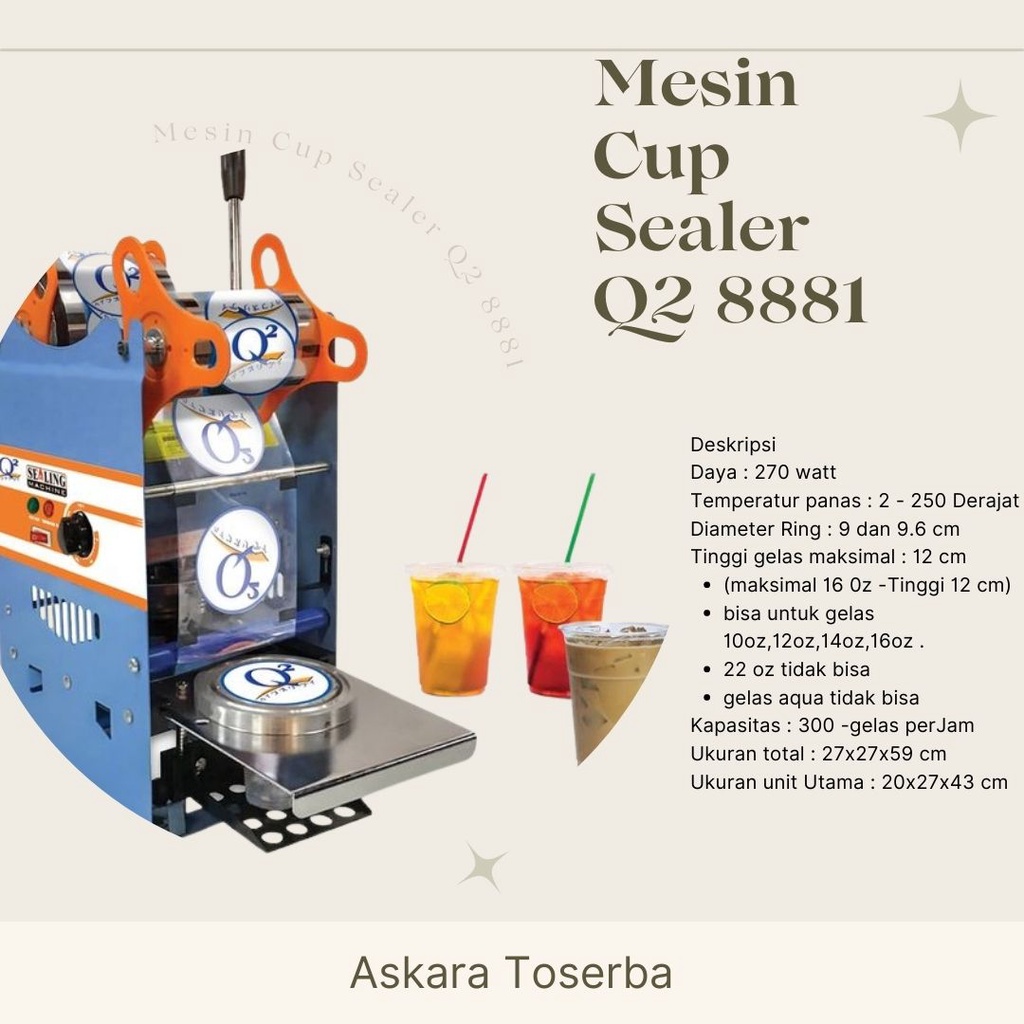Mesin Cup Sealer Q2 8881