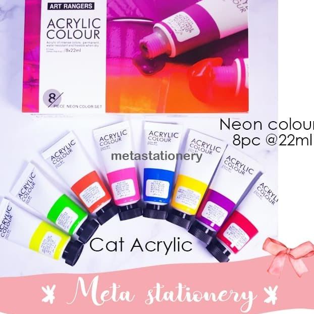 

Cat Acrylic Art Ranger NDM ( Neon colour ) 8 warna 22ml Non COD