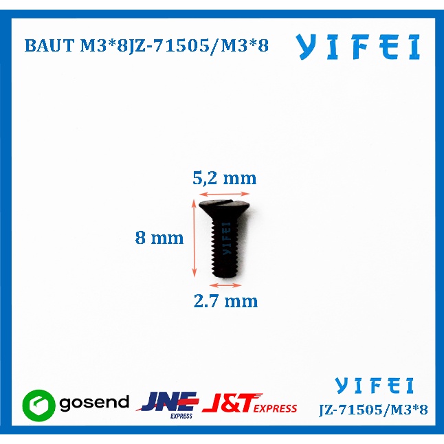 BAUT M3*8 YIFEI-71505/M3*8