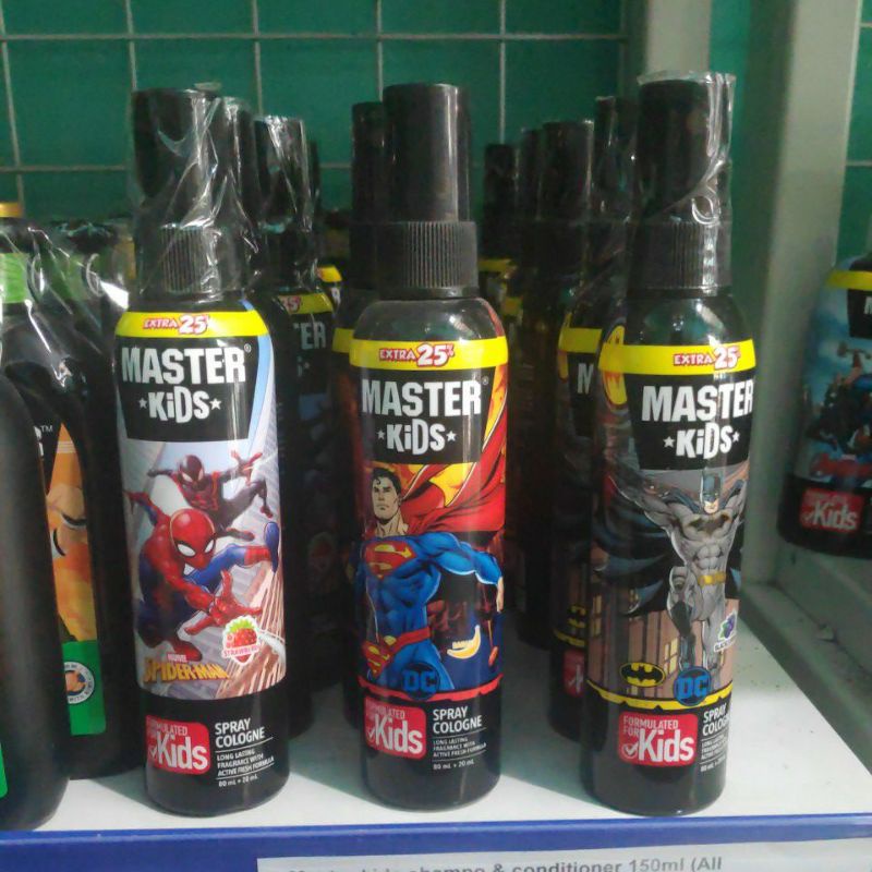 Cologne Anak Master Kids Parfum Spray 100 ml parfume Kid spiderman Supermen Badman Ben10 Captain Amerika Avengers Transformers karakter pahlawan