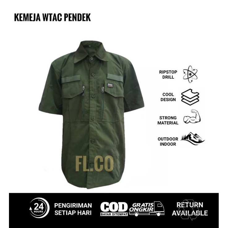kemeja tactical wtac pendek / kemeja tactical outdoor/ kemeja lapangan