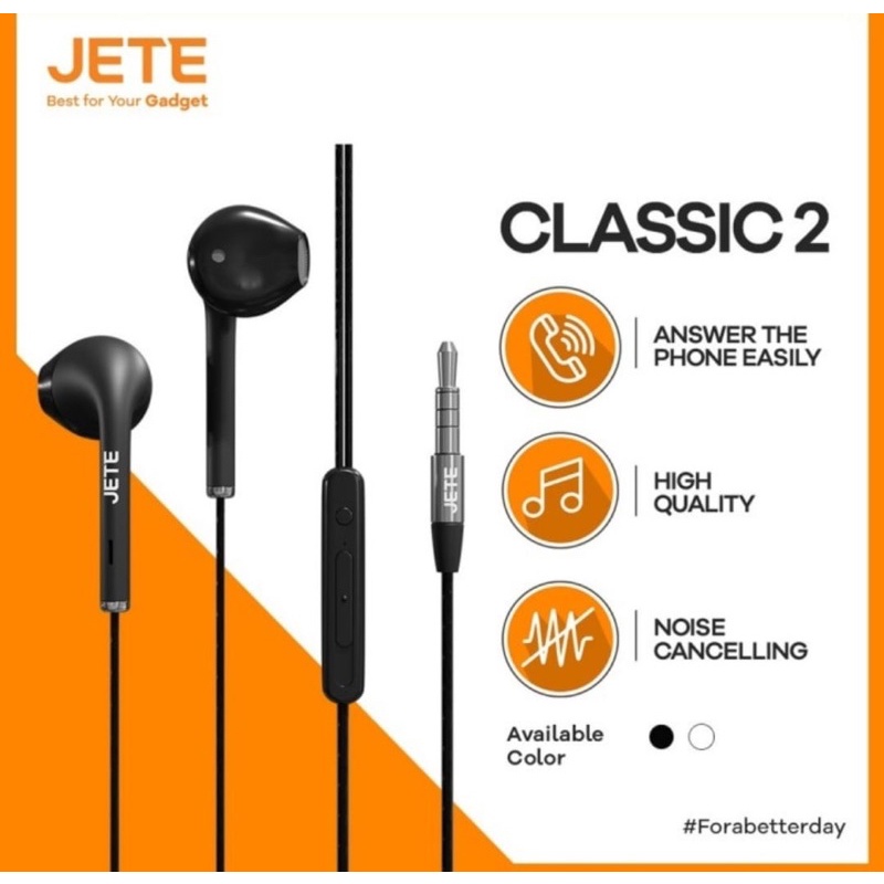 Headset Earphone Stereo JETE Classic 2 RESMI