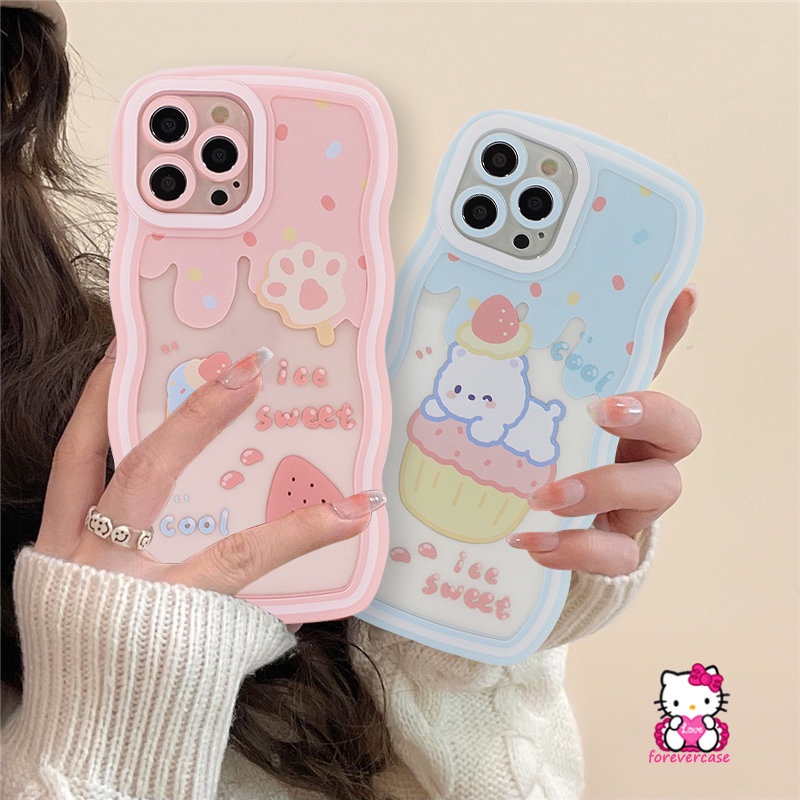 Soft Case TPU Motif Kartun Beruang Strawberry Untuk Samsung A50 A52 A32 A51 A23 A50s A13 A12 A31 A03 A03s A22 A30 A52s A02s A11 A21s M22 M32