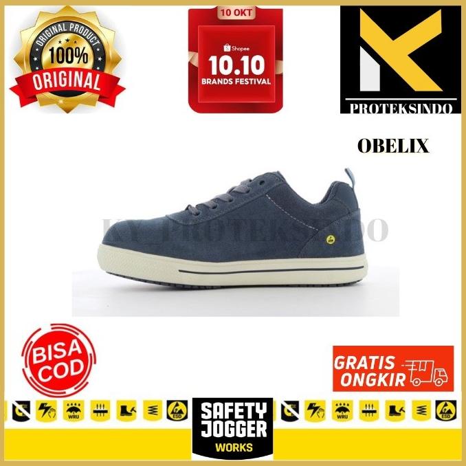 SEPATU SAFETY JOGGER ORIGINAL OBELIX NAVY/BLUE - SEPATU PRIA SDFS5646SD