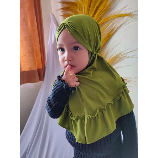 jilbab bayi / jilbab anak / hijab anak / kerudung syria amira 0-3thn / kerudung bayi / hijab bayi