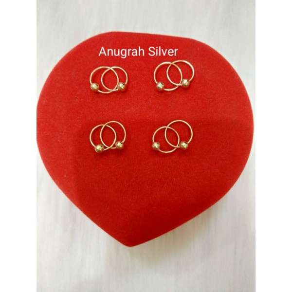 Anting kenip bayi,anak &amp; remaja rose gold pentol pls perak asli 925/silver lapisan emas kuning murni!!!