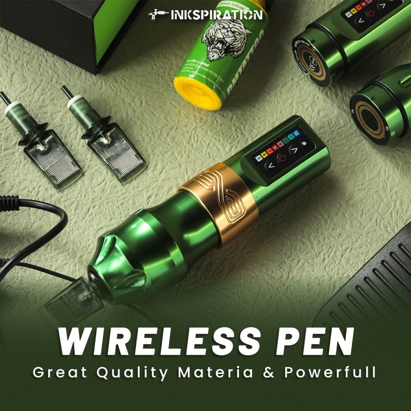 EXO kit mesin pen tattoo wireless pen cartridge batterai