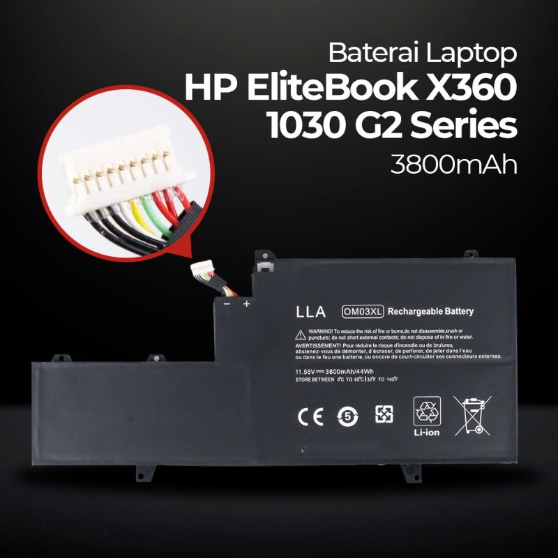 Baterai Laptop HP EliteBook X360 1030 G2 Series 3800mAh