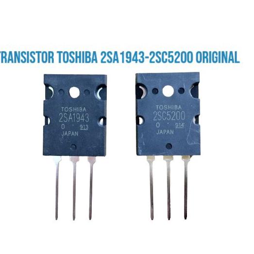 Barang Ori% Transistor TR TOSHIBA 2SC5200  2SA1943 ORIGINAL  1 Set Terbagus➢