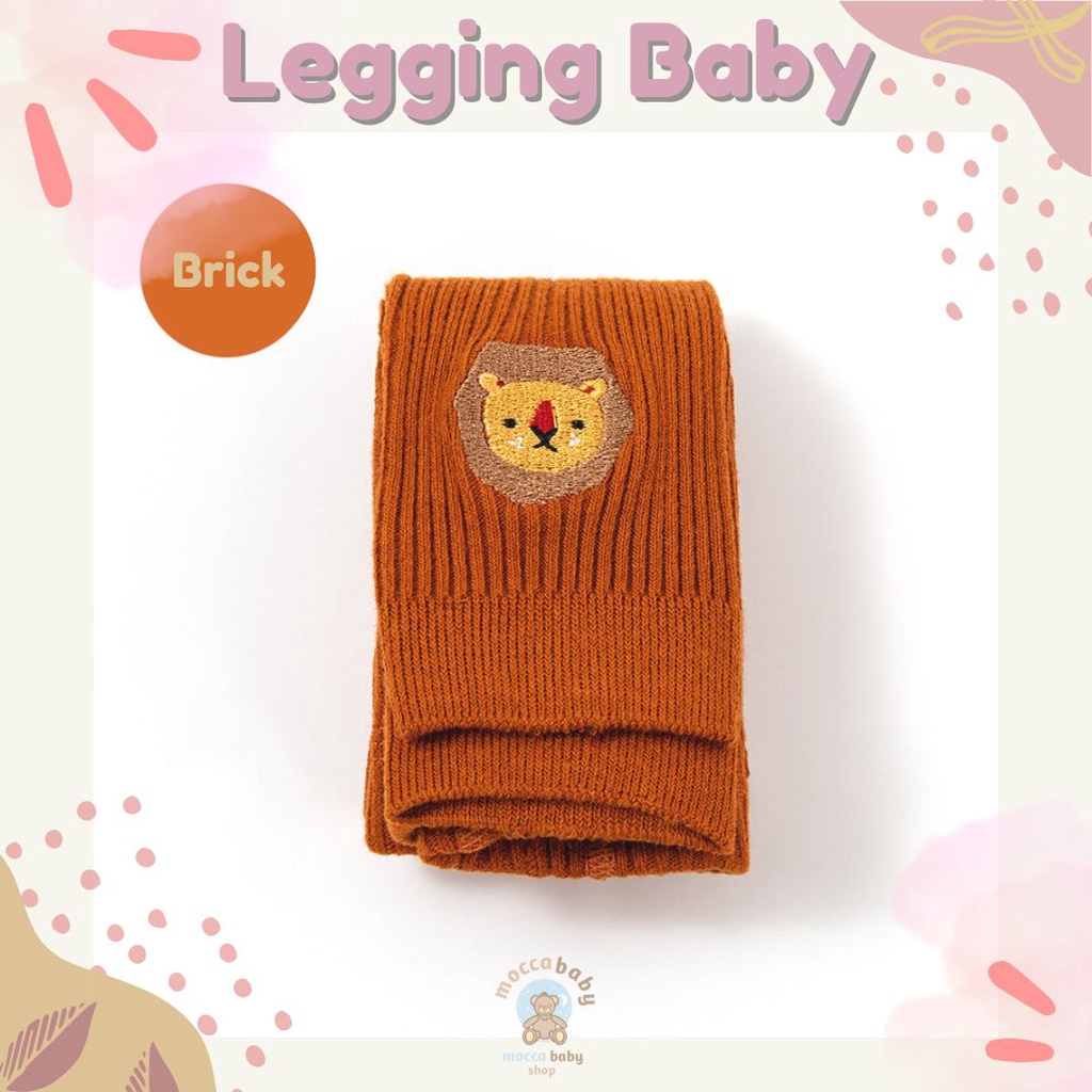 MBSS - LEGGING ANIMALS Legging buka kaki bayi / anak import motif warna polos