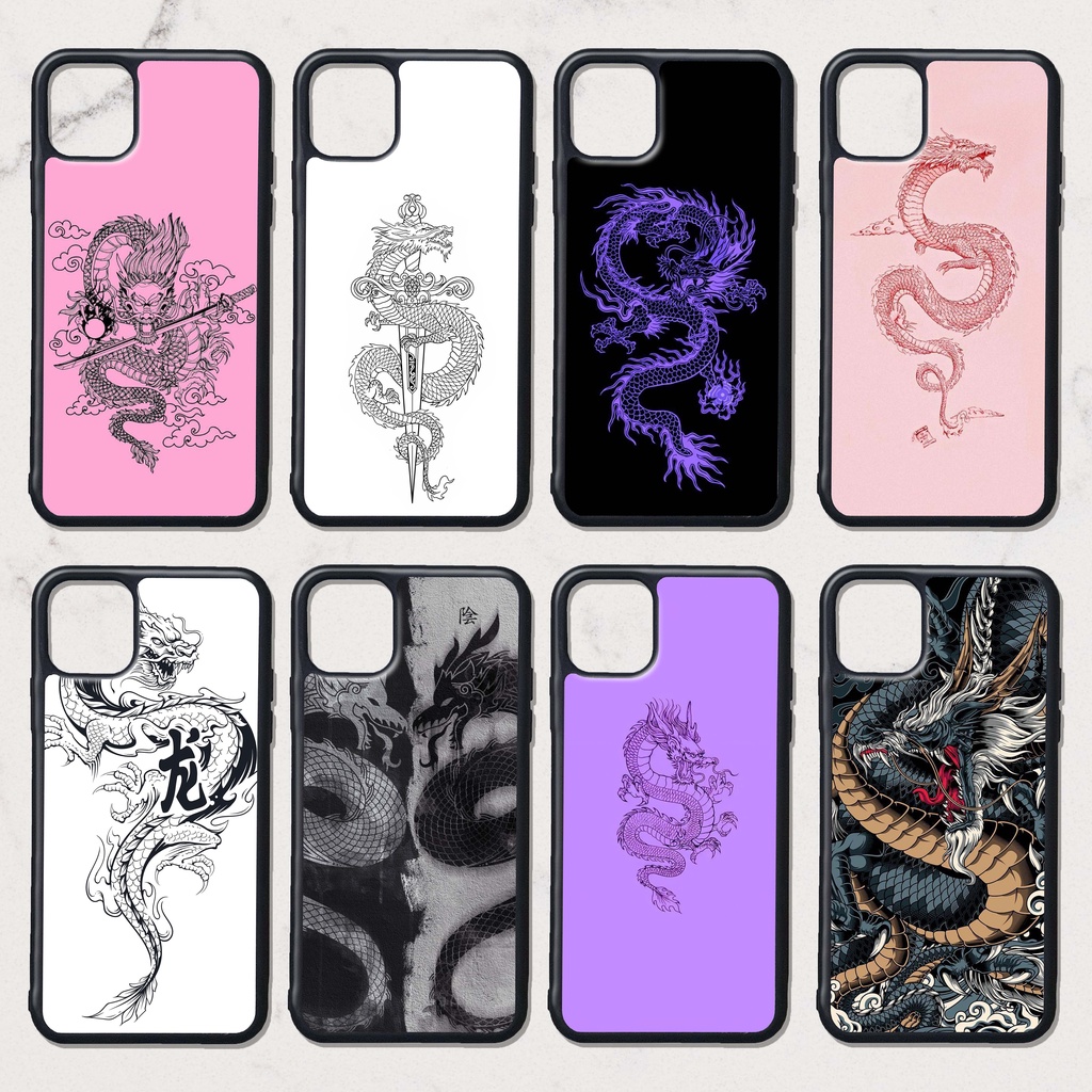CASE CUSTOM RUBBER IPHONE ANDROID CASING ALL TYPE TEMA AESTHETIC NAGA DRAGON Y2K