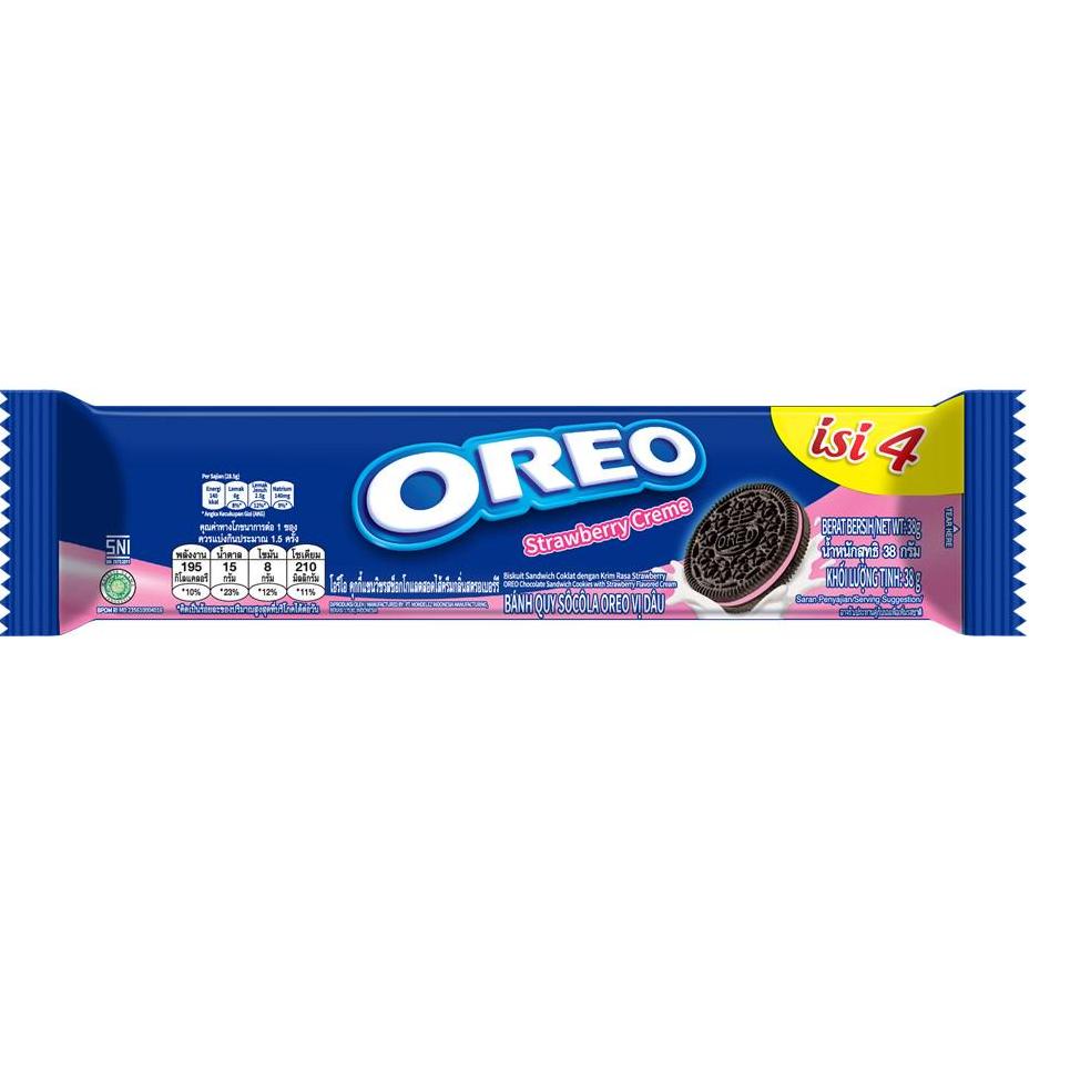 

Original Oreo Biskuit krim Strawberry 38g x12 serbuuu !