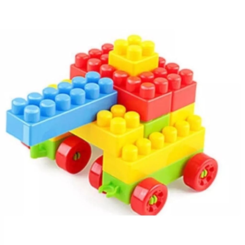 U0242 Mainan Anak Block Kreasi / Lego Susun 30x30mm 28 Pcs KB07