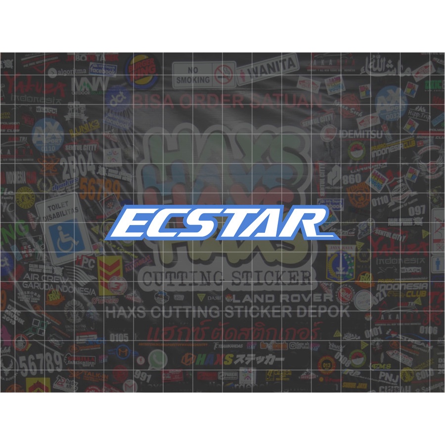 Cutting Sticker Ecstar Ukuran 8 Cm Untuk Motor Mobil