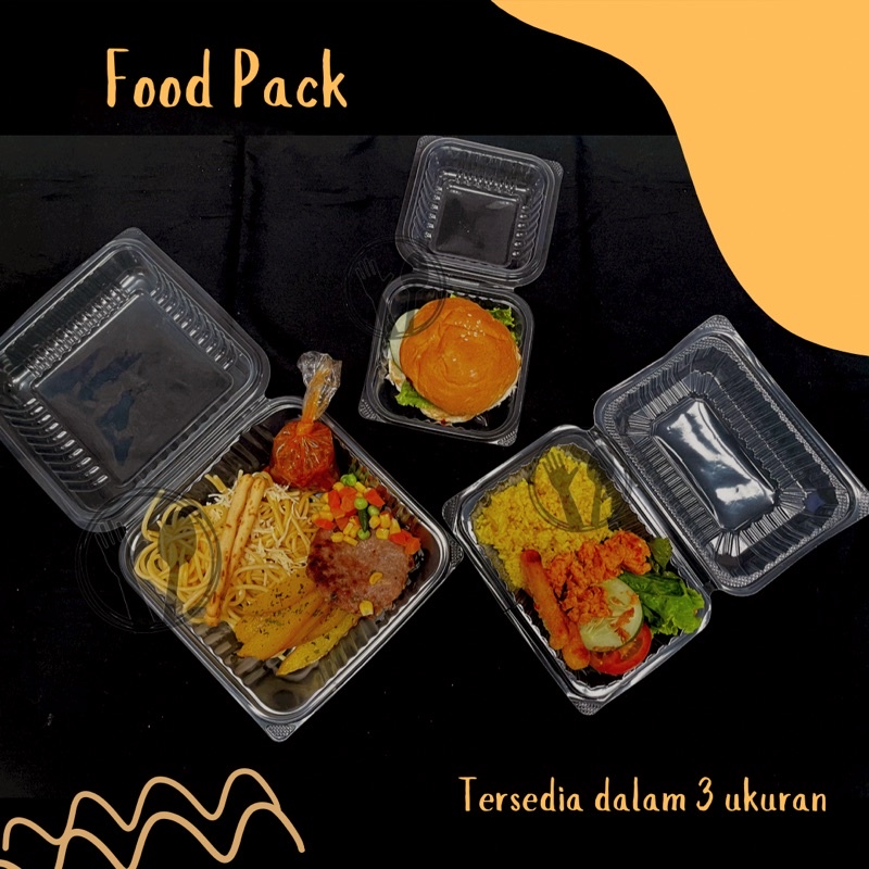 FOOD PACK FOODPACK S BURGER MIKA BURGER BENING TRANSPARAN MIKA MAKANAN