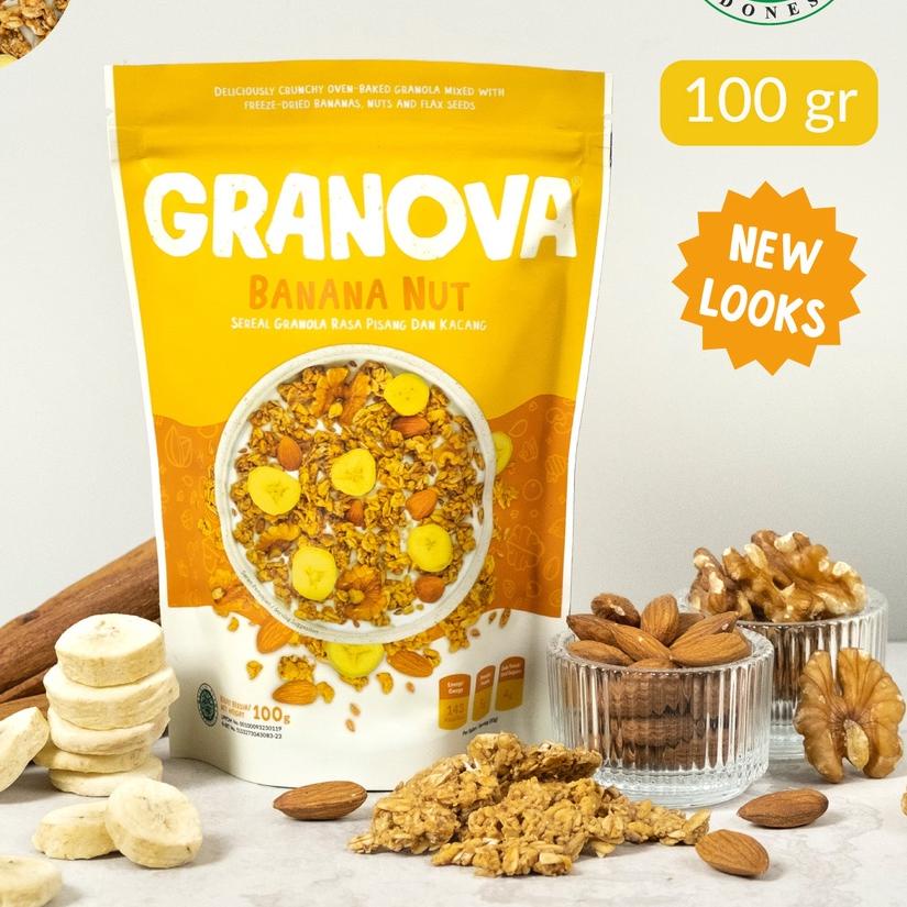 

FREE ONGKIR!Granola by Granova Paket 100g - Sereal Granola, Menu Sarapan Sehat Bergizi (Original, Chocolate Cranberry, Banana Walnut, Pumpkin Spice) - Halal|SQ2