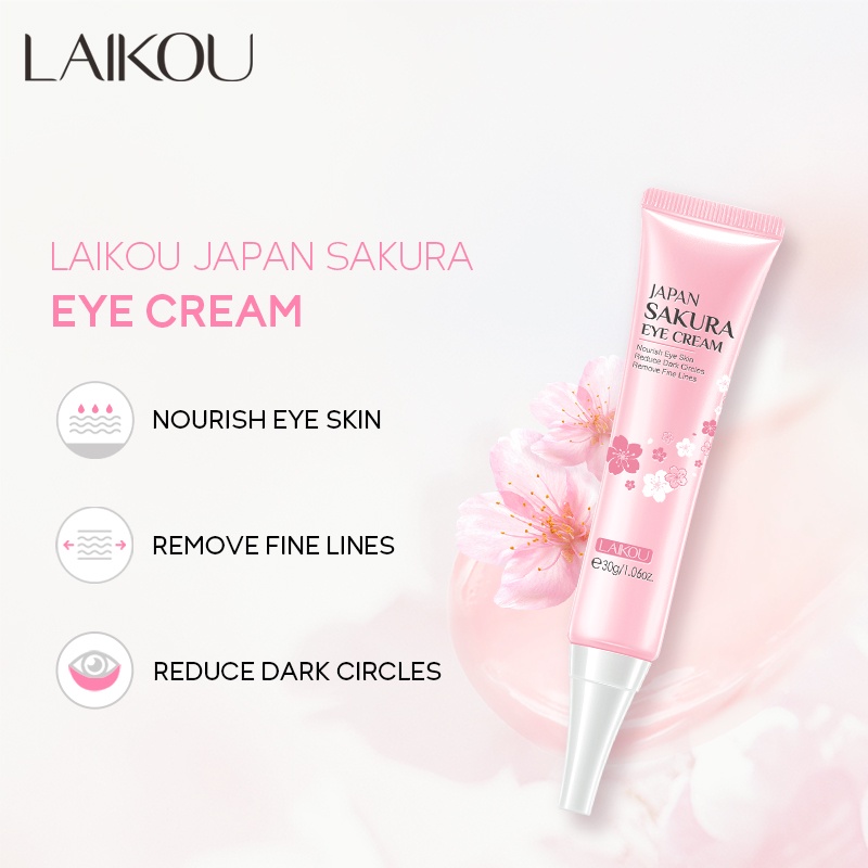LAIKOU Sakura Facial Wash Memudarkan Bintik Hitam Serum Krim Pelembab Perawatan Kulit Set 5pcs