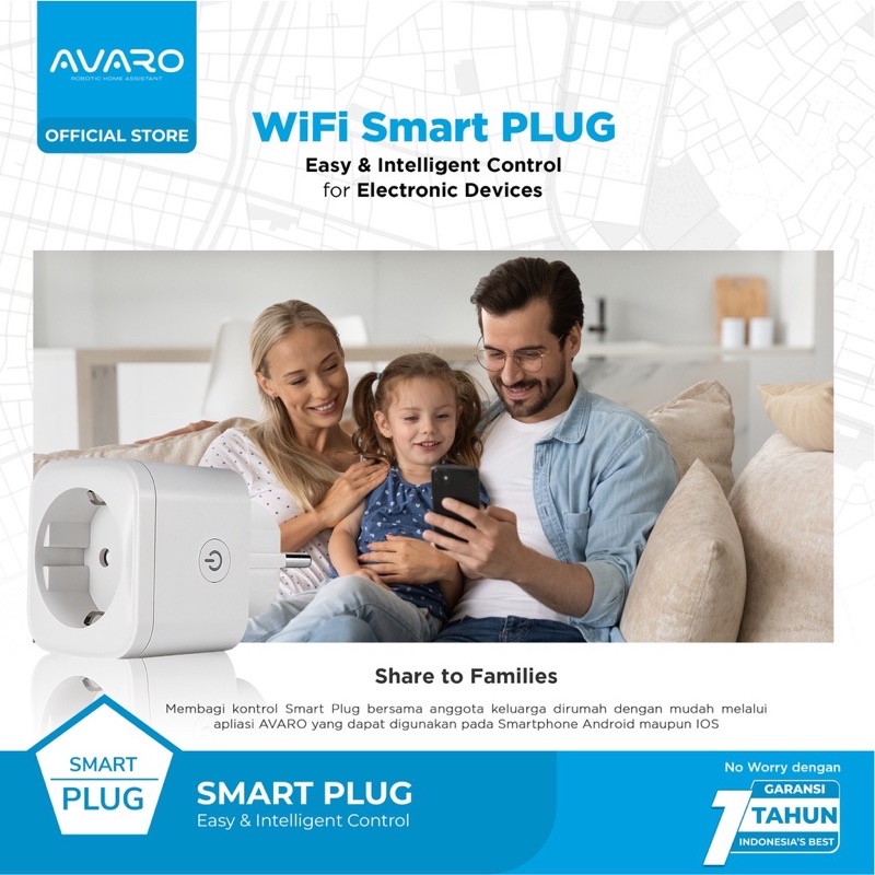 AVARO Smart PLUG WiFi Wireless Colokan - IoT Smart Home