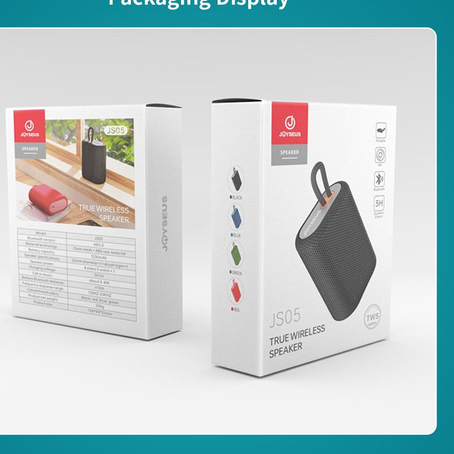 Langsung pesan--JOYSEUS Speaker Bluetooth JS05 Portable Stereo TWS Wireless Speaker Bluetooth Bass