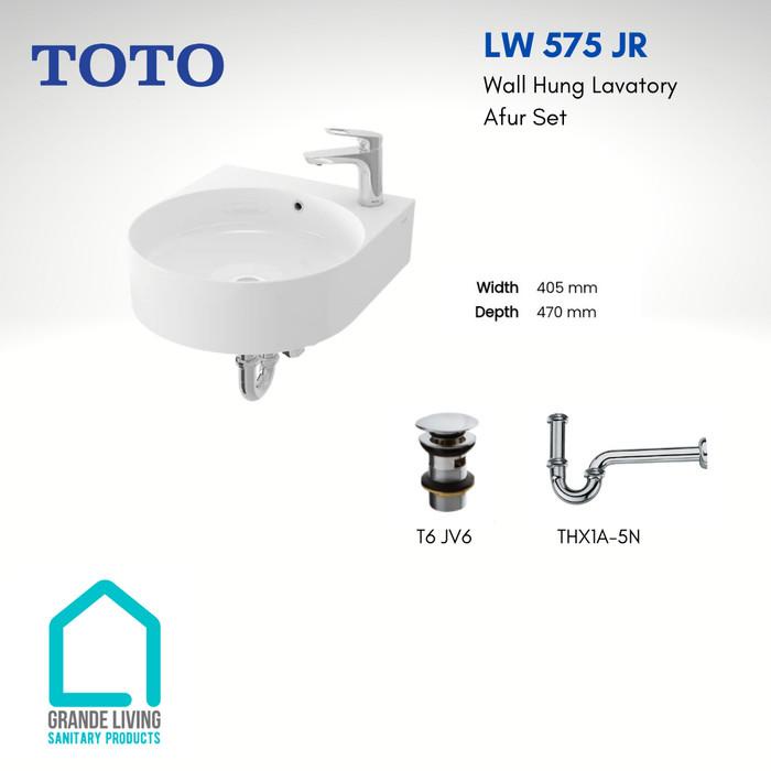 TOTO Wastafel Keramik Dinding LW575JR Afur Set