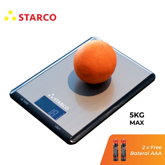 Starco STC-UG576 Timbangan Dapur Digital Stainless Steel 5kg