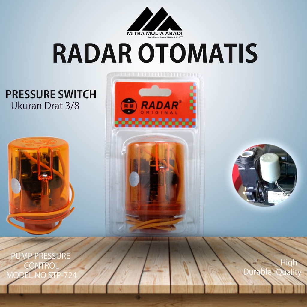 Pressure Switch/ Otomatis Pompa Air Radar Ori 3/8