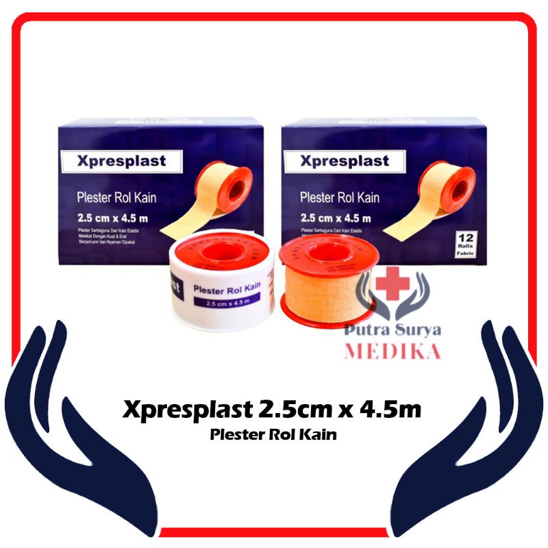 Plester Rol Kain 2.5cm x 4.5m Xpresplast | Plester Luka First Aid