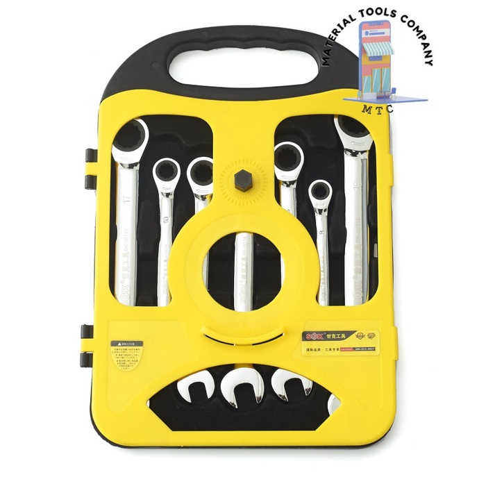 Kunci Ring Pas Double Rachet Set 6pcs