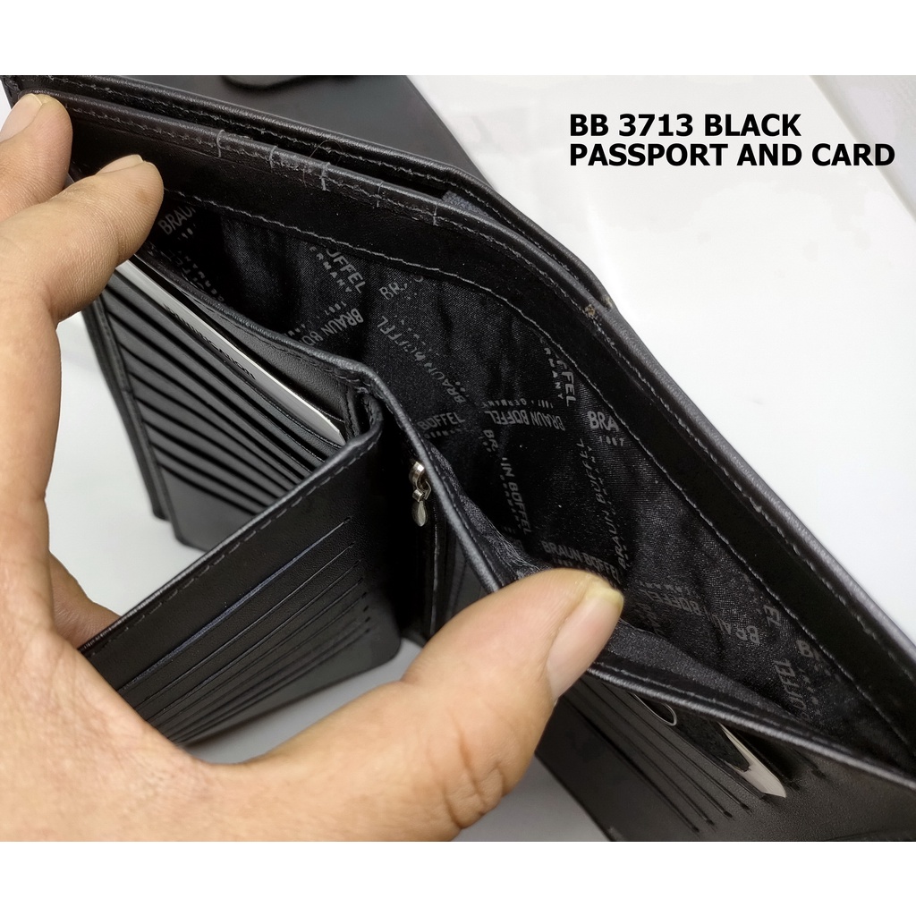 PASSPORT HOLDER DOMPET PASPOR DAN 40 CARD BB 3713 BLACK - TRAVEL DOCUMENT HOLDER