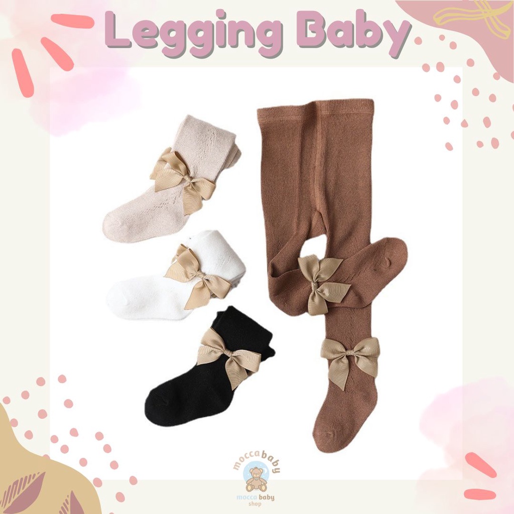 MBSS - LEGGING CUTIE PIE Stocking Ribbon Bayi Anak / Celana Anak Perempuan Soft Import