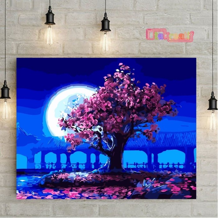 

Sale!!! Paket Melukis Lengkap Kanvas - Paint By Number - Midnight Tree - 50X40 Hot Sale