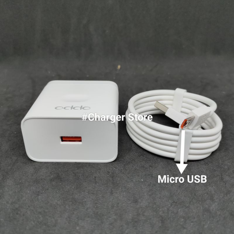 Charger Oppo SUPER VOOC 80W 6.5A Micro USB DART Fast Charging OPPO A15S A16E A31 A5S A1K A7 2018