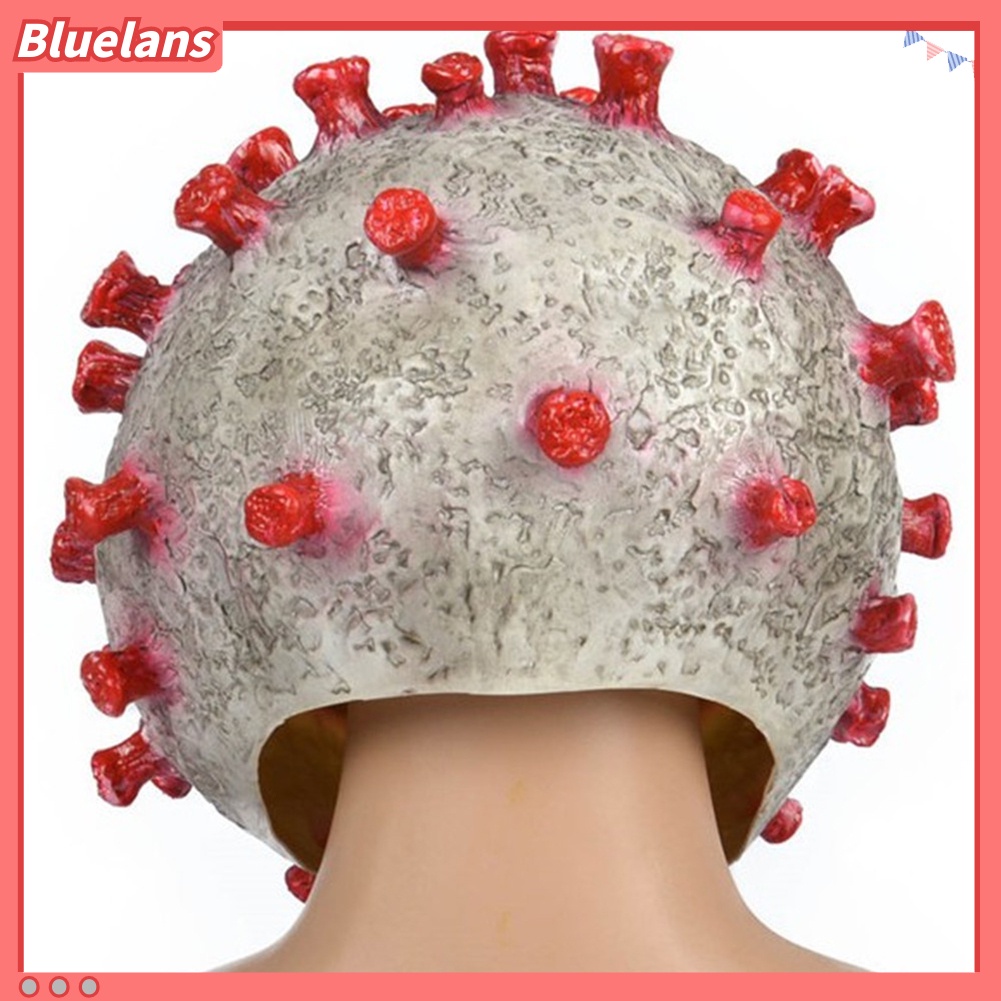 Topeng Bentuk Coronavirus Bahan Latex Untuk Properti Pesta Halloween