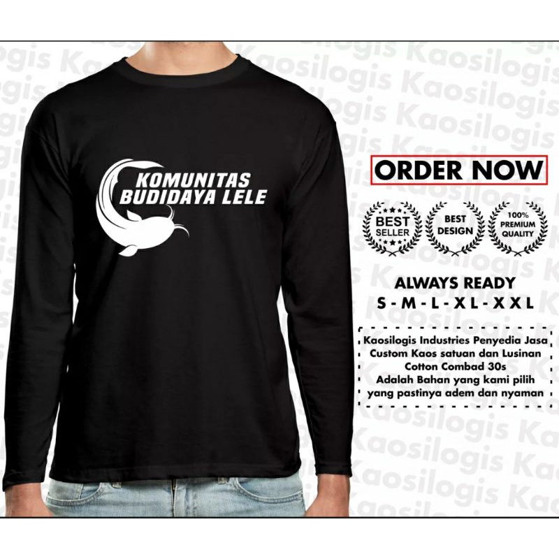 KAOS LENGAN PANJANG BUDIDAYA LELE INDONESIA