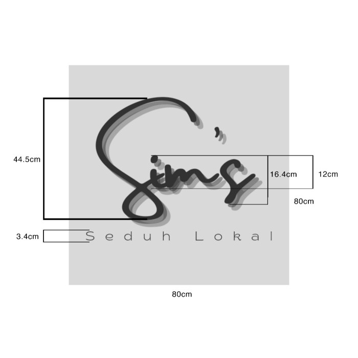 HURUF TIMBUL GALVANIS BACKLIGHT & CUTTING AKRILIK NON LED