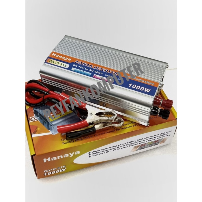 Cas Aki Power Inverter Inveter 1000W Inverter Hanaya 1000 Watt Dc 12V