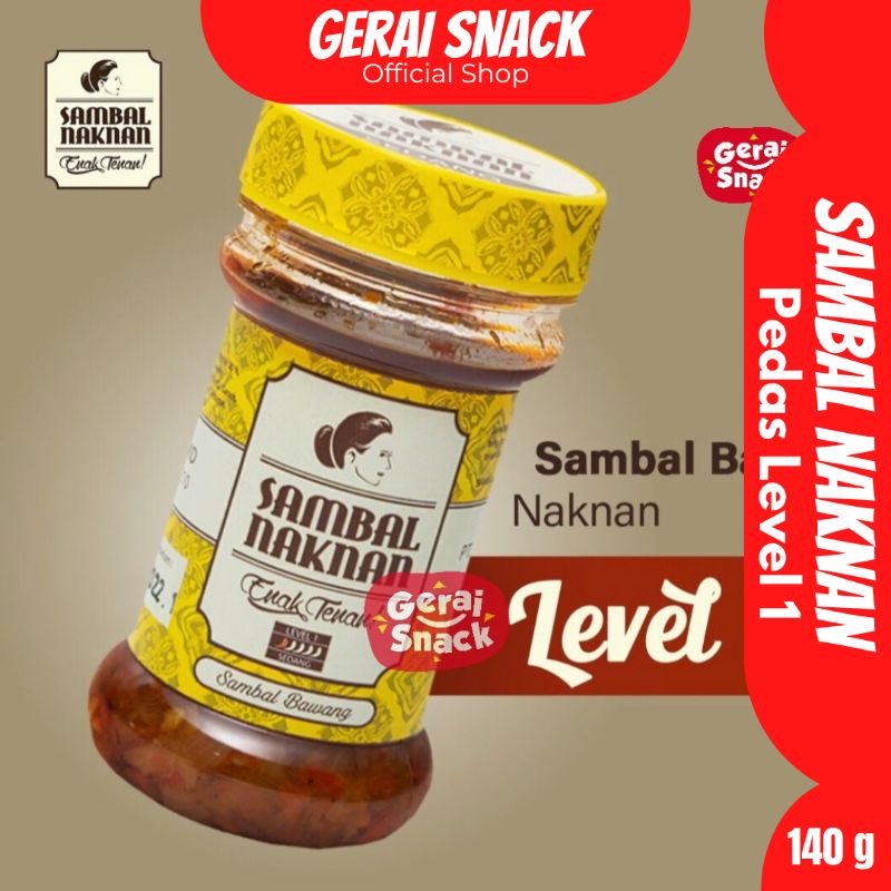 Sambal Bawang Naknan Pedas Level 1 Enak Tenan (140gr)