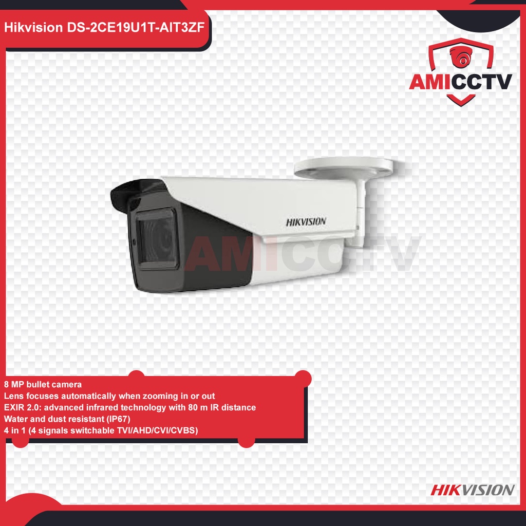 Camera CCTV Hikvision 8,3MP Oudoor DS-2CE19U1T-AIT3ZF