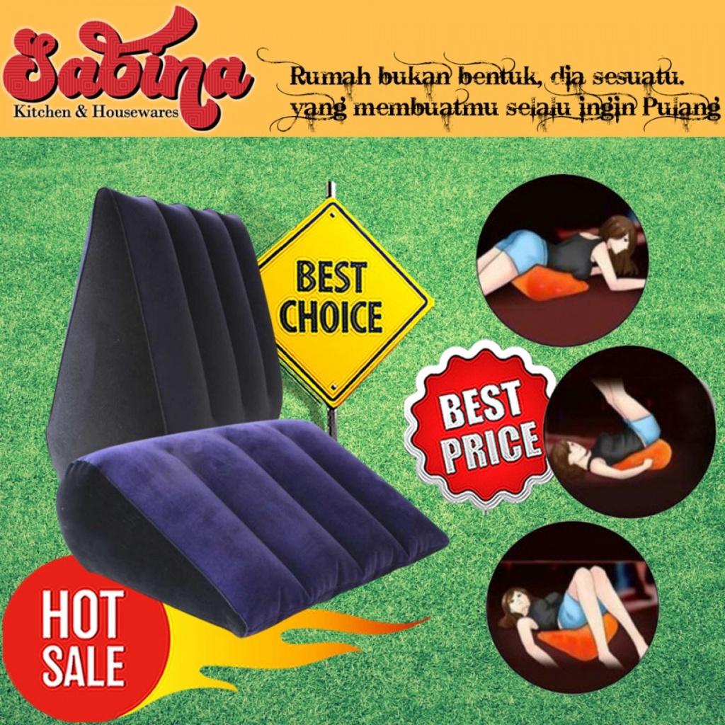 Bantal Tiup Portabel Segitiga Bantu Posisi Pijat Pillow X Support