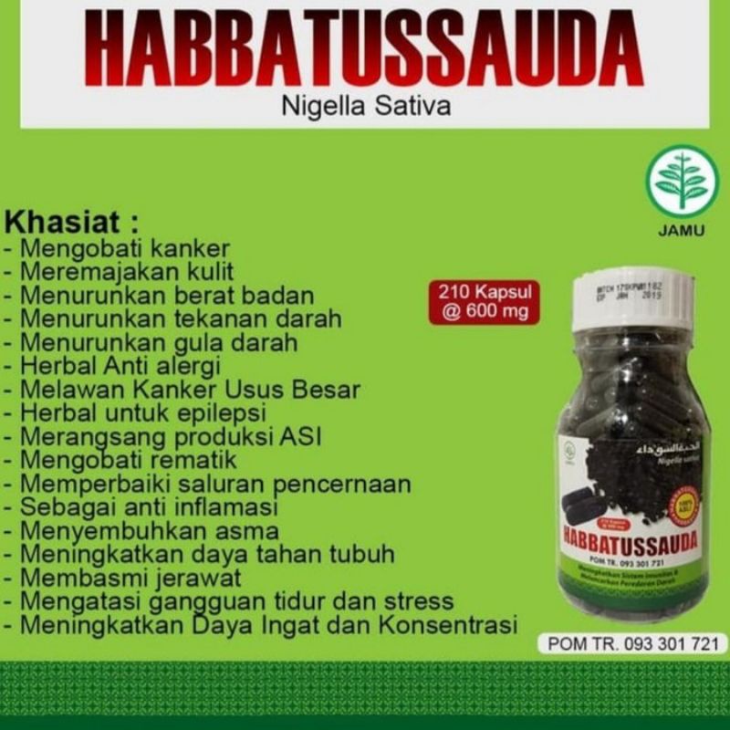 Habbatussauda Habbasyifa Serbuk 210kapsul ORIGINAL Ijin BPOM