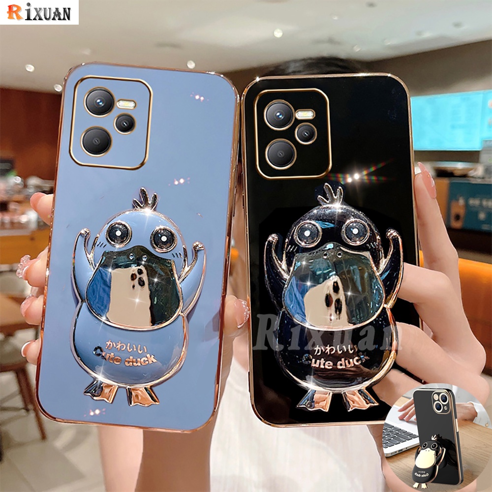 Soft Case Silikon Desain Bebek Untuk Realme C35 C21Y C25Y C11 2021 C15 C12 C25 C25s C20 RealmeC2 Realme5 Pro 8i 6i 7i Narzo 30A