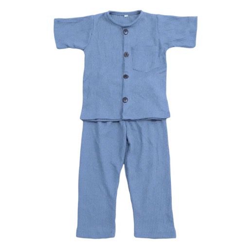 HAZEL SET WAFFLE 2-8th baju anak lengan pendek celana panjang piyama anak