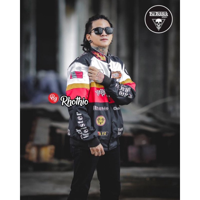 Jaket Bomber Nascar Rhothio Costums Full Bordir