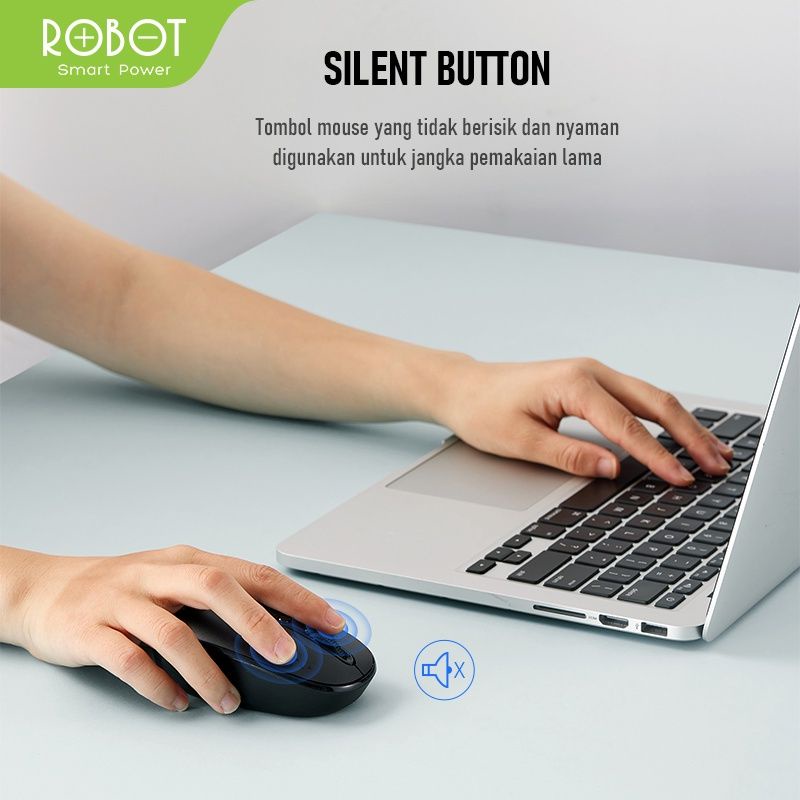 Mouse ROBOT M360 Bluetooth 5.0 &amp; USB Wireless 2.4G Dual Mode Connection