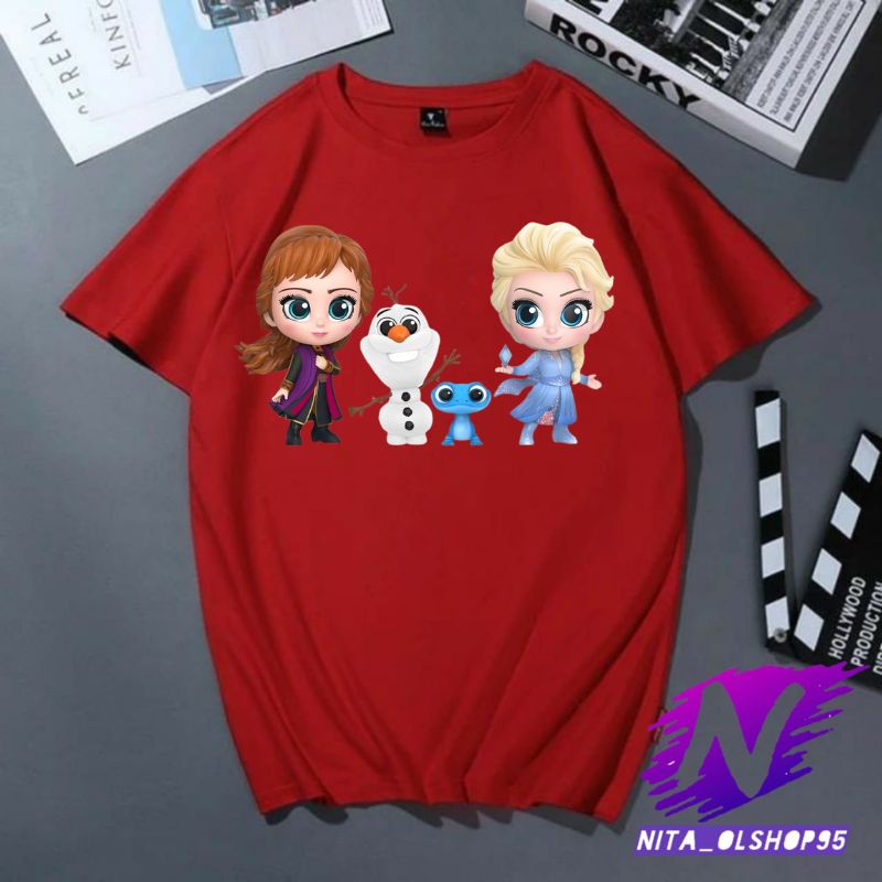 frozen elsa dan ana baju anak elsa ana kaos elsa ana dan boneka salju